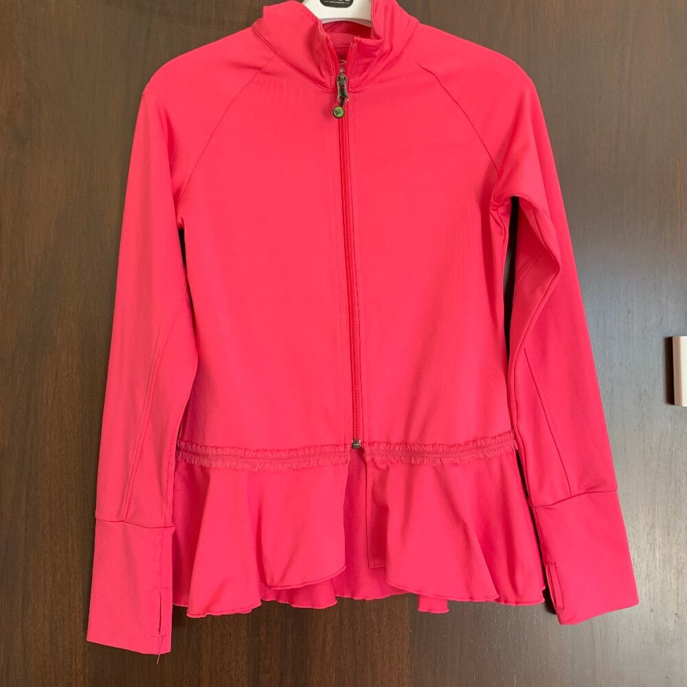 Limeapple Sport Hot Pink Zip‑Up Active Long Sleeves Jacket Girls Size 14